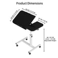 thumbnail image 3 of Ourlova Overbed Table with Wheels Height Adjustable Over Bed Table Movable Rolling Bedside Table Standing Desk Bed Table for Hospital and Home Use, 3 of 8