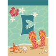 thumbnail image 1 of Magnolia Garden Flags M030023 Flip Flop Monogram E Polyester Garden Flag, 1 of 1