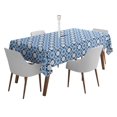 thumbnail image 1 of Vargottam Indoor/OutdoorTablecloth58x120 Inch Rectangle Nappe avec trou de parapluie et zip-Table imperméableTableTableTableCouveuses pour arrière-cour RectangulaireTable- Bleu clair, 1 of 5