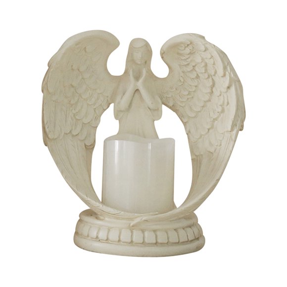 TopLLC Pray Angel Candlestick Living Room Restaurant Wedding Romantic Couple Atmosphere Decoration Ornament Church Desktop Ornament
