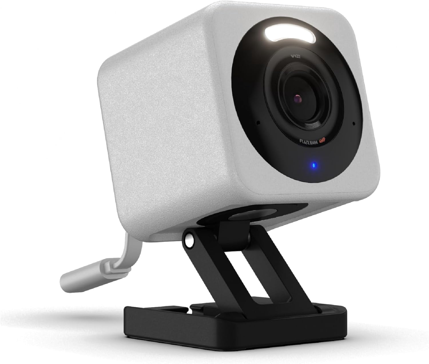 Wyze Cam v4 2.5K QHD WiFi Indoor/Outdoor Security Camera with Color Night Vision, Motion Spotlight, Siren, 2-Way Audio, Pet/Baby Monitor, Wired – Grey