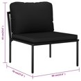 thumbnail image 4 of vidaXL 5 Piece Garden Lounge Set with Cushions Black PVC, 4 of 5