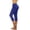 Blue, variant on Summer Savings Clearance! PEZHADA Women's Knee Length Capri Leggings for Casual Summer Yoga Workout Exercise Black