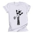thumbnail image 3 of Birdeem Women Girls Plus Size Print Tees Short Sleeve Round Neck T Shirt Blouse Tops, 3 of 6