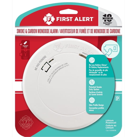 First Alert BRK PRC710A Smoke and Carbon Monoxide Alarm with Built-In 10-Year Battery