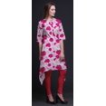 thumbnail image 2 of Bimba Hauts Imprimés Floraux Roses Grandiflora Roses pour Femmes Kurti Asymétrique Robe d'Été pour Filles Petit, 2 of 6