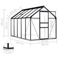 thumbnail image 4 of vidaXL Greenhouse with Base Frame Anthracite Aluminium 5.89 m², 4 of 4