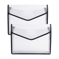 thumbnail image 2 of 2PCS Documents Holder Envelope Folder, File Storage Bag with Button Transparent Plastic, Certificate File Holder Document Folder, White, 2 of 5