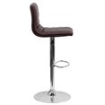 thumbnail image 4 of Bowery Hill Adjustable Faux Leather Striped Bar Stool in Brown, 4 of 5