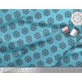 thumbnail image 3 of Soimoi Poly Georgette Fabric Dot & Snowflake Artistic Decor Fabric Printed Yard 52 Inch Wide, 3 of 3