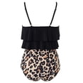 thumbnail image 3 of Kcodviy Women Ruffle High Waisted Ladies Swimsuits Plus Size Swimsuits 2 Piece Spaghetti Women Swim Dress with Short Straps Tankini Bathin, 3 of 6