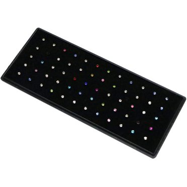 Zhuge 60 Pcs Anneaux Clous de Nez en Acier Inoxydable Épingle de Perçage Bijoux de Corps 25G 1.8mm