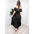thumbnail image 3 of Women's Boho Peasant Dress Off Shoulder Short Sleeve Ruffle Maxi Dresses, 3 of 5
