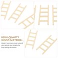 thumbnail image 3 of OUNONA 4 Pcs Échelles en Bois Forme d'Échelle Brun Clair Conception Durable Modèle Décorations, 3 of 8