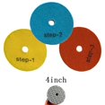 thumbnail image 2 of 1Pc 4 Inch 100Mm Dry/Wet Diamond 3 Step Polishing Pads Granite Polishing Tool, 2 of 7