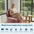 thumbnail image 4 of Modern Swivel Accent Chair with Storage - Soft Smooth Upholstery - Ergonomic Bucket Seat - 360° Rotating Lounge Chair, High Weight Capacity, Easy Assembly for Living Room, Bedroom, Office, 4 of 5