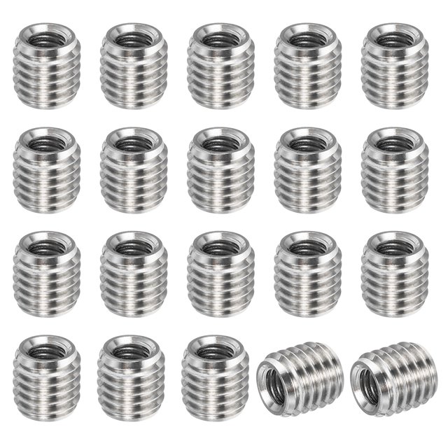 Unique Bargains Adaptateurs Filetage Manchon Réducteur Écrou M10x1.5 Mâle à M6x1.0 Femelle pour Réparer Insert Écrou Vis Réducteur 10mm 20 Pcs