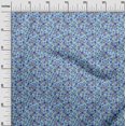 thumbnail image 3 of oneOone Velvet Light Blue Fabric Asian Suzani Fabric For Sewing Printed Craft Fabric By The Yard 58 Inch Wide, 3 of 5