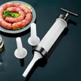 thumbnail image 1 of Fwttom Home Decor Sausage Meat Filling Machines Brief Hand-Made Sausage Making Machines Sausage Stuffer with 3 Stuffing Tube Used to Make Sausages of Different Sizes, 1 of 6