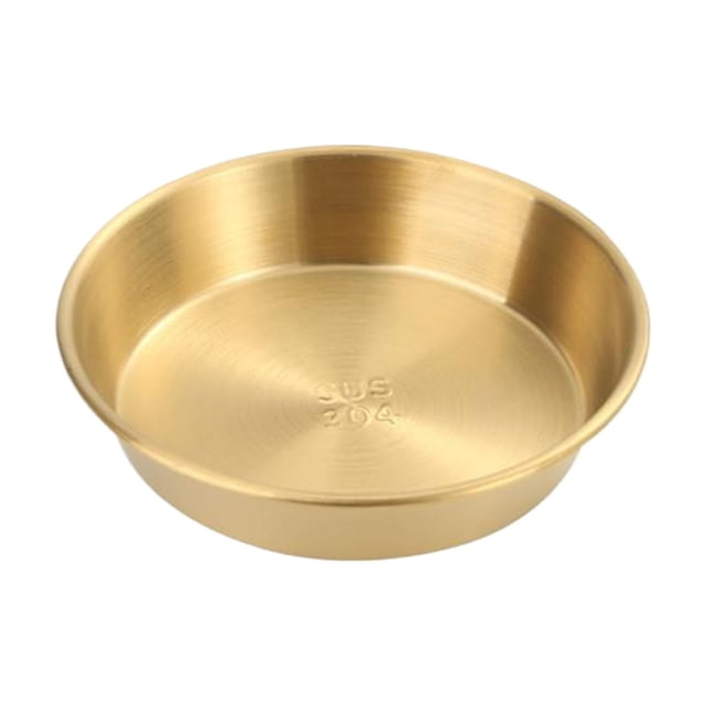 tredstone Smooth Stainless Steel Sauce Cup For Pickled Vegetables Mini Bowl Gold 11cm (gold)