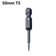 thumbnail image 1 of 1 Pcs 50mm Blue Magnetic Torx Screwdriver Bits Set Electric Screwdriver T5-T40, 1 of 9