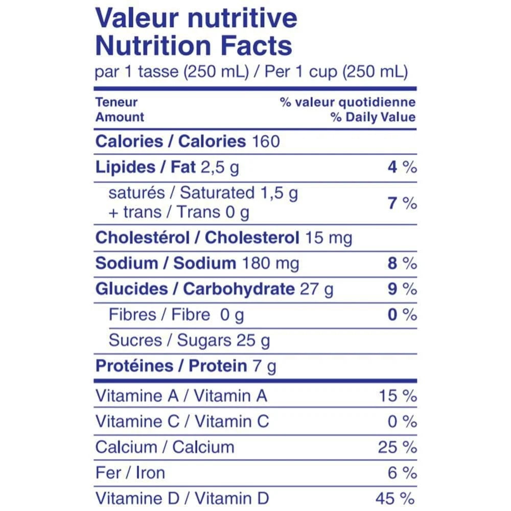 Québon Lait Partiellement Écrémé au Chocolat 1 %