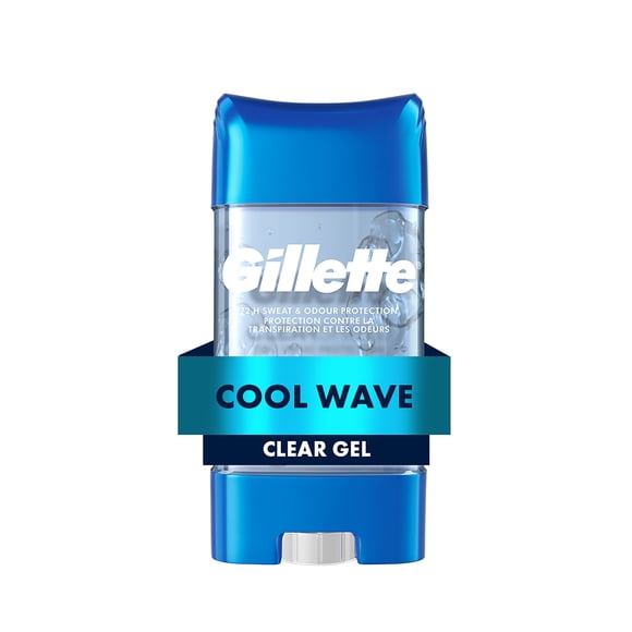 Antisudorifique et désodorisant Gillette pour hommes, gel transparent, Vague fraîche