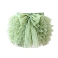 thumbnail image 1 of Robes Adolescentes Tutu Été Pompon Couleur Unie Jupe de Couverture Robe de Demoiselle d'Honneur Vert 18-24, 1 of 3