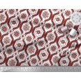 thumbnail image 3 of Soimoi Red Rayon Crepe Fabric Floral Damask Print Fabric by Yard 46 Inch Wide, 3 of 3