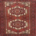 thumbnail image 1 of Ahgly Tapis d'Intérieur Lavable en Machine Carré Traditionnel Rouille Rose, 4 Pieds Carré, 1 of 7