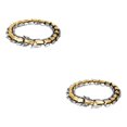 thumbnail image 4 of Thinsony Distinctive Gothic Punk Dragon Scale Bangle 48 inches Cool and Contemporary Light Gold 7.48 Inch 2Set, 4 of 6