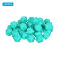 thumbnail image 3 of Unique Bargains 17 mm Hexagonal Silicone Beads, Polygonal Beads Bulk, Turquoise 30Pcs, 3 of 7