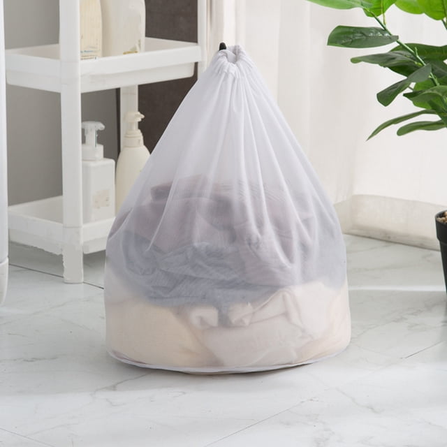 TIMIFIS Large Laundry Bag, Mesh Laundry Bags With Drawstring, Durable Wash Bag For Delicates, Garment Laundry Mesh Bag For Family, College Dorm, Apartment -