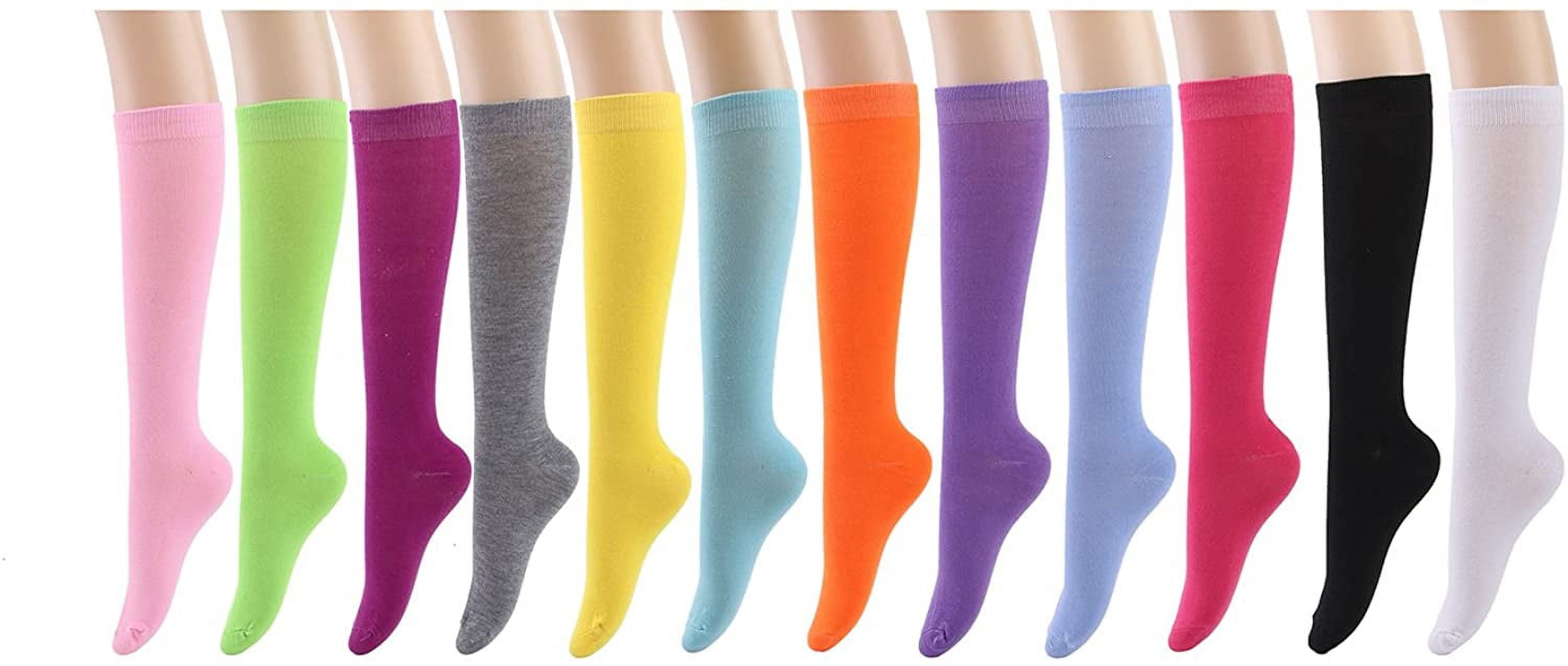 Clearance:12 Pairs Women Knee High Socks
