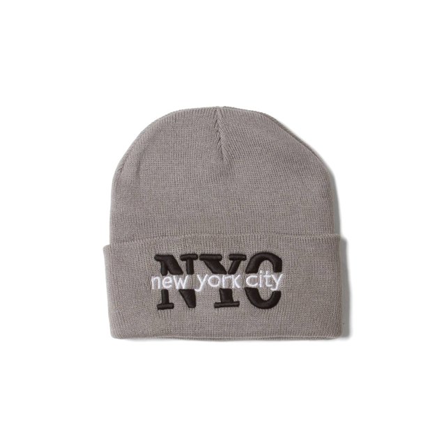 City Caps Tuque d'Hiver Grise à Revers New York City