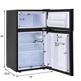 thumbnail image 2 of Costway Refrigerator Small Freezer Cooler Fridge Compact 3.2 cu ft. Unit, 2 of 10