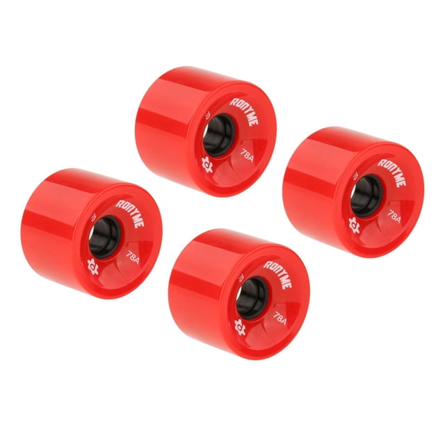 jinwen 4 Pcs Roues de Planche à Roulettes de Rechange Pièces d'Entretien pour Cruiser Rouge