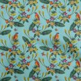 thumbnail image 1 of oneOone Georgette Viscose Turquoise Blue Fabric Tropical Sewing Material Print Fabric By The Yard 42 Inch Wide, 1 of 5