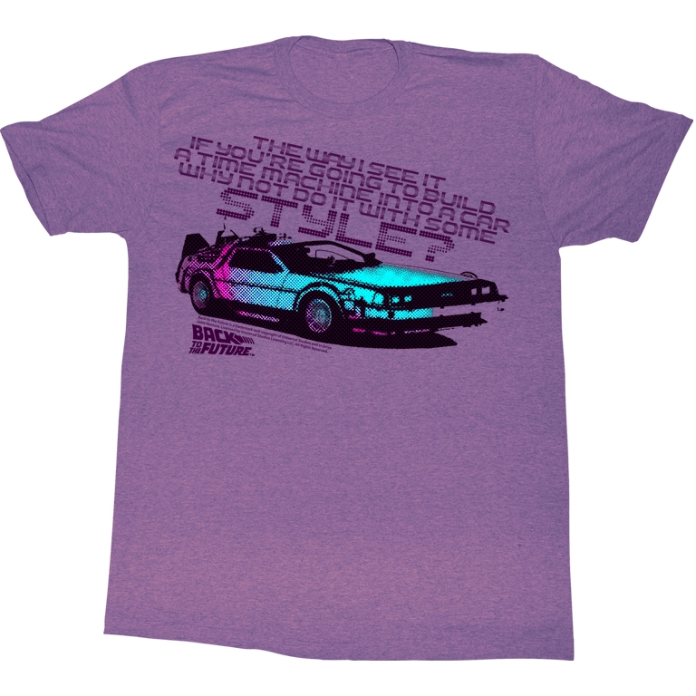 Back to the Future A Little Style Purple Adult T-Shirt