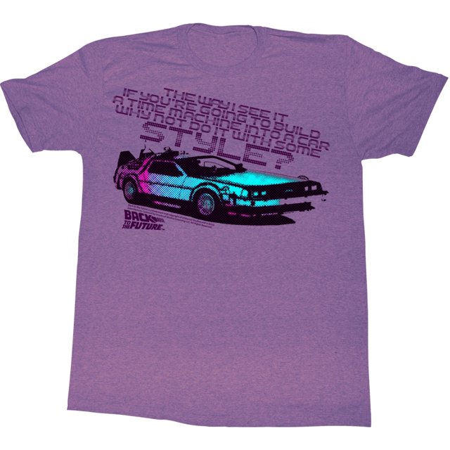 Back to the Future A Little Style Purple Adult T-Shirt