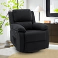 thumbnail image 1 of YSICK Small Swivel Rocker Recliner Chair for Small Spaces Linen for Living Room,Black, 1 of 6
