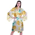 thumbnail image 1 of Moomaya Peignoirs Imprimés pour Femmes à Manches Kimono en Satin Soyeux pour la Préparation, Peignoir de Mariée, Couvre-Maillot, 1 of 7