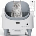 thumbnail image 1 of Garvee Smart Open-Top Automatic Self-Cleaning Cat Litter Box with App Control, 15-Layer Safety Protection and Large Waste Bin for Multiple Cats, 1 of 9