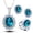 bleu, variante sur Boucles d'Oreilles pour Femmes Collier en Cristal Bagues de Mariage pour Femmes Ensemble de Bijoux Style Mode Bague en Cristal Boucles d'Oreilles Collier Femmes Bijoux de Mariage