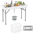 thumbnail image 1 of Costway Table Pliante pour Glacière de 4 Pieds, Table de Bac à Glace Portable pour l'Extérieur avec Grand Évier, 1 of 10