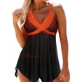 thumbnail image 1 of Gupgi Plus Size Swimsuits for Women 2 Piece Bathing Suits Tankini Top and Panties, 1 of 4