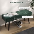 thumbnail image 4 of HOMCOM 39" End of Bed Bench, Upholstered Entryway Bench for Living Room, 4 of 10