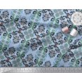 thumbnail image 2 of Soimoi Rayon Fabric Swirls & Floral Artistic Print Sewing Fabric Yard 42 Inch Wide, 2 of 3