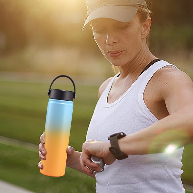 Wzzjkit Insulated Water Bottles Surf Waves Ocean Beach - Stainless Steel Metal Water Bottle - Reusable for Travel