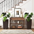 thumbnail image 2 of Costway 23" Tall Planters Set of 2 Rattan Wicker Plant Pot Self-watering Tree Pot Brown, 2 of 10